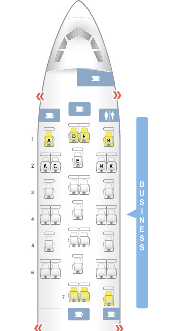 Brussels Airlines Seat Map