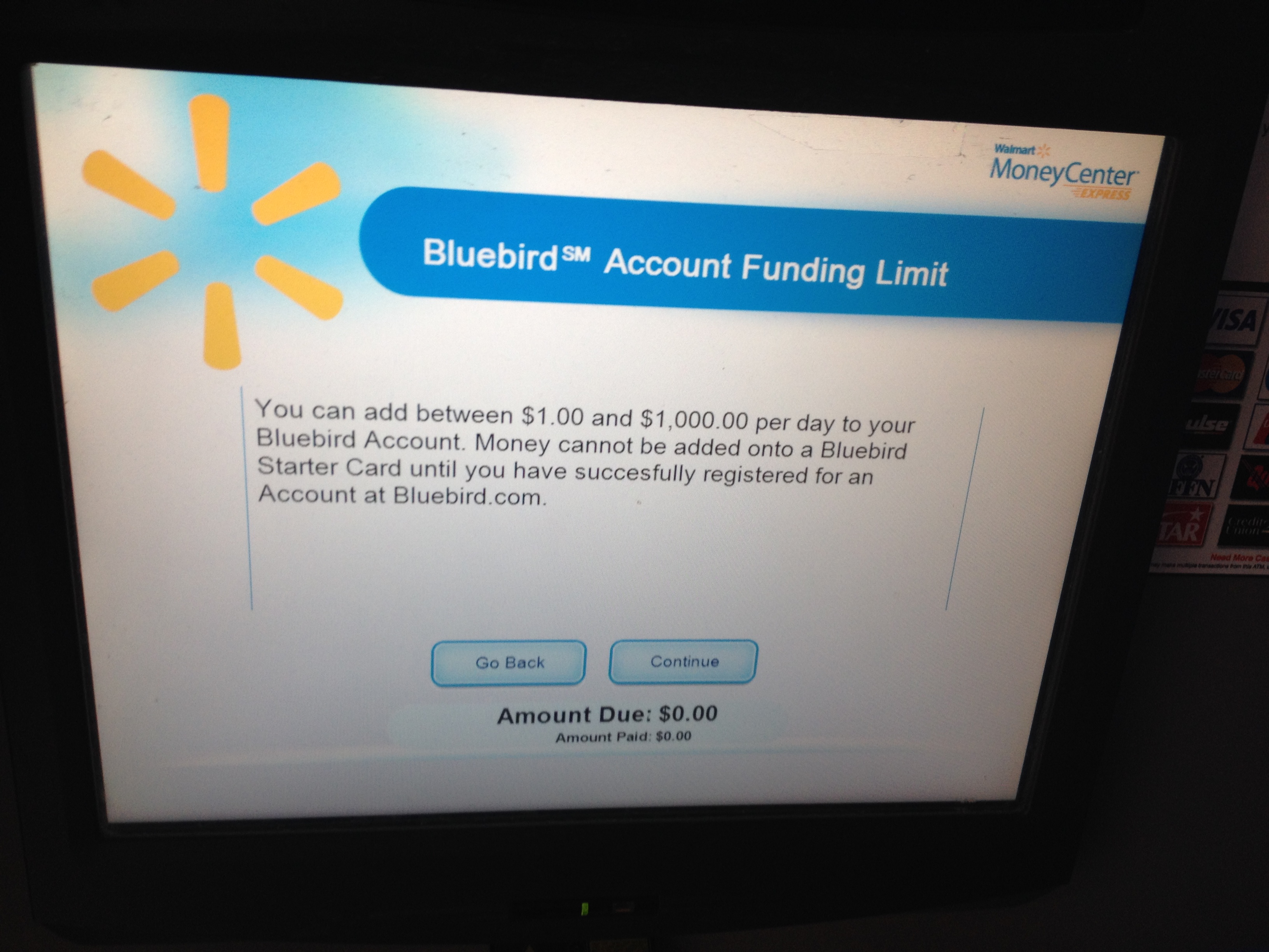 What is a Bluebird card, and is there a monthly fee to use it?