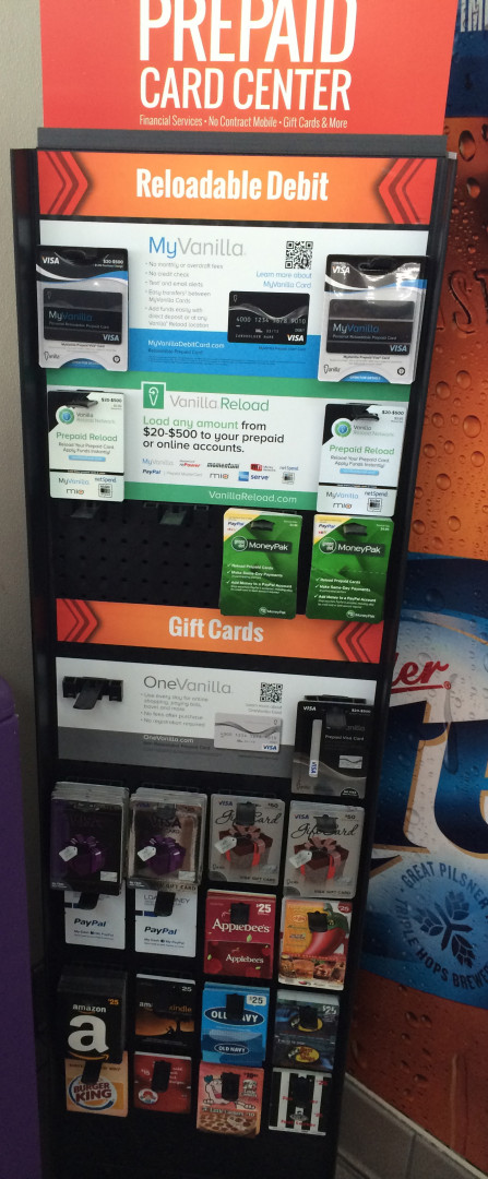 Gift Card Rack Gas Station